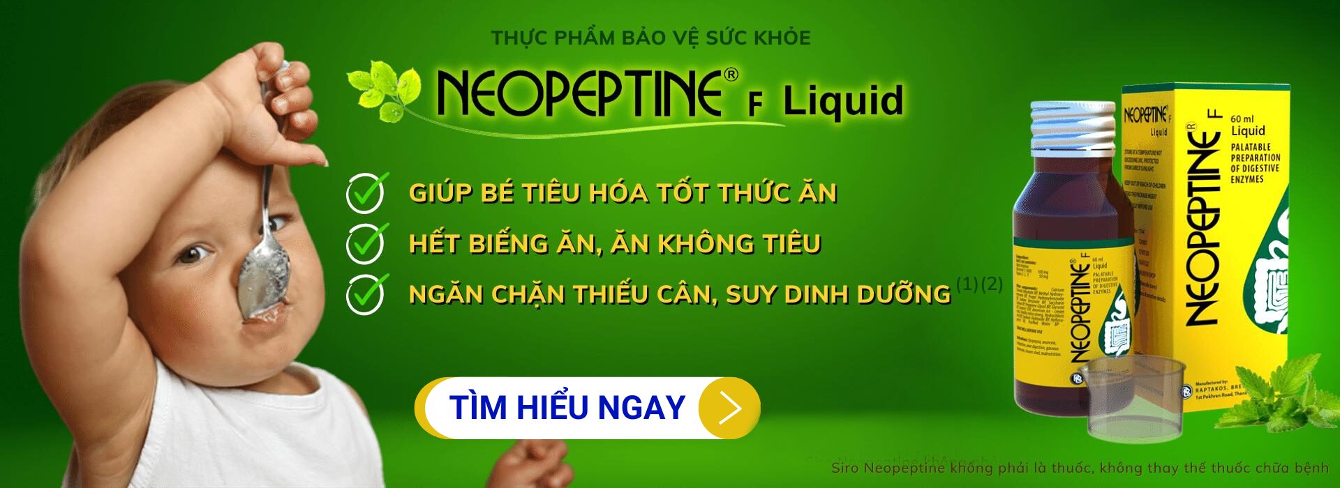 Thuốc Hỗ Trợ Tiêu Hóa Cho Trẻ – Neopeptine F Liquid 60ML
