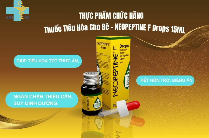 Thông tin đầy đủ về sản phẩm hỗ trợ tiêu hóa NEOPEPTINE F Drops