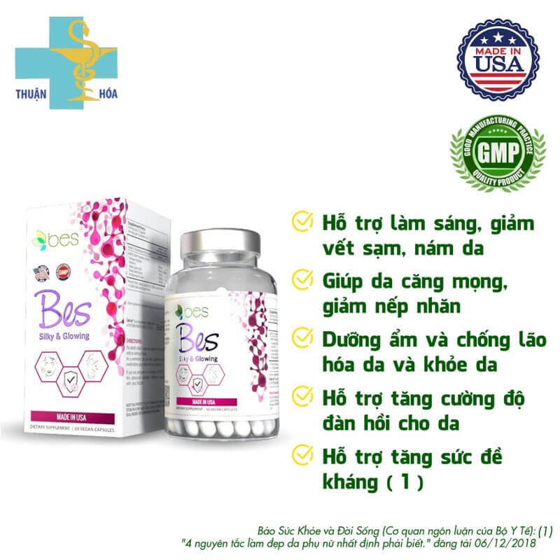 Sản phẩm trắng da Bes Silky & Glowing Dược Thuận Hóa