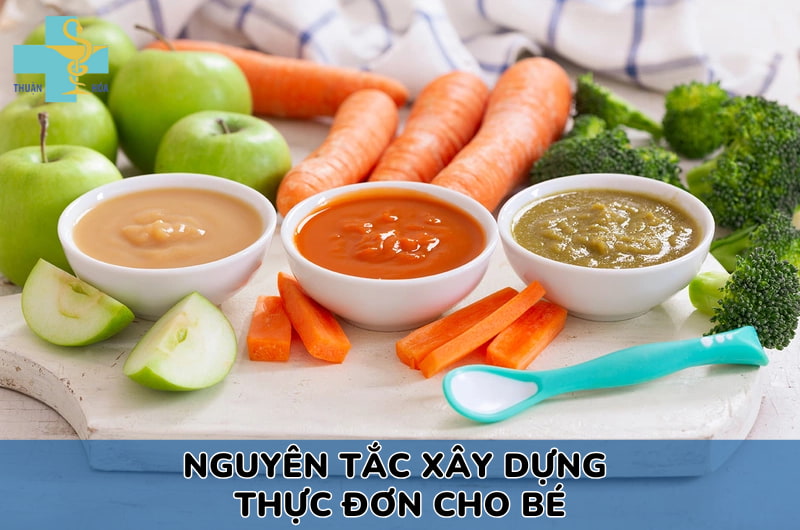 nguyên tắc thực đơn cho bé